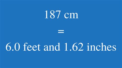 187 cm in inches and feet|Convert 187 Centimeters to Inches